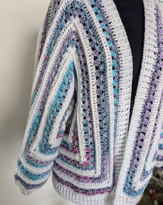 Crochet hexagon cardigan