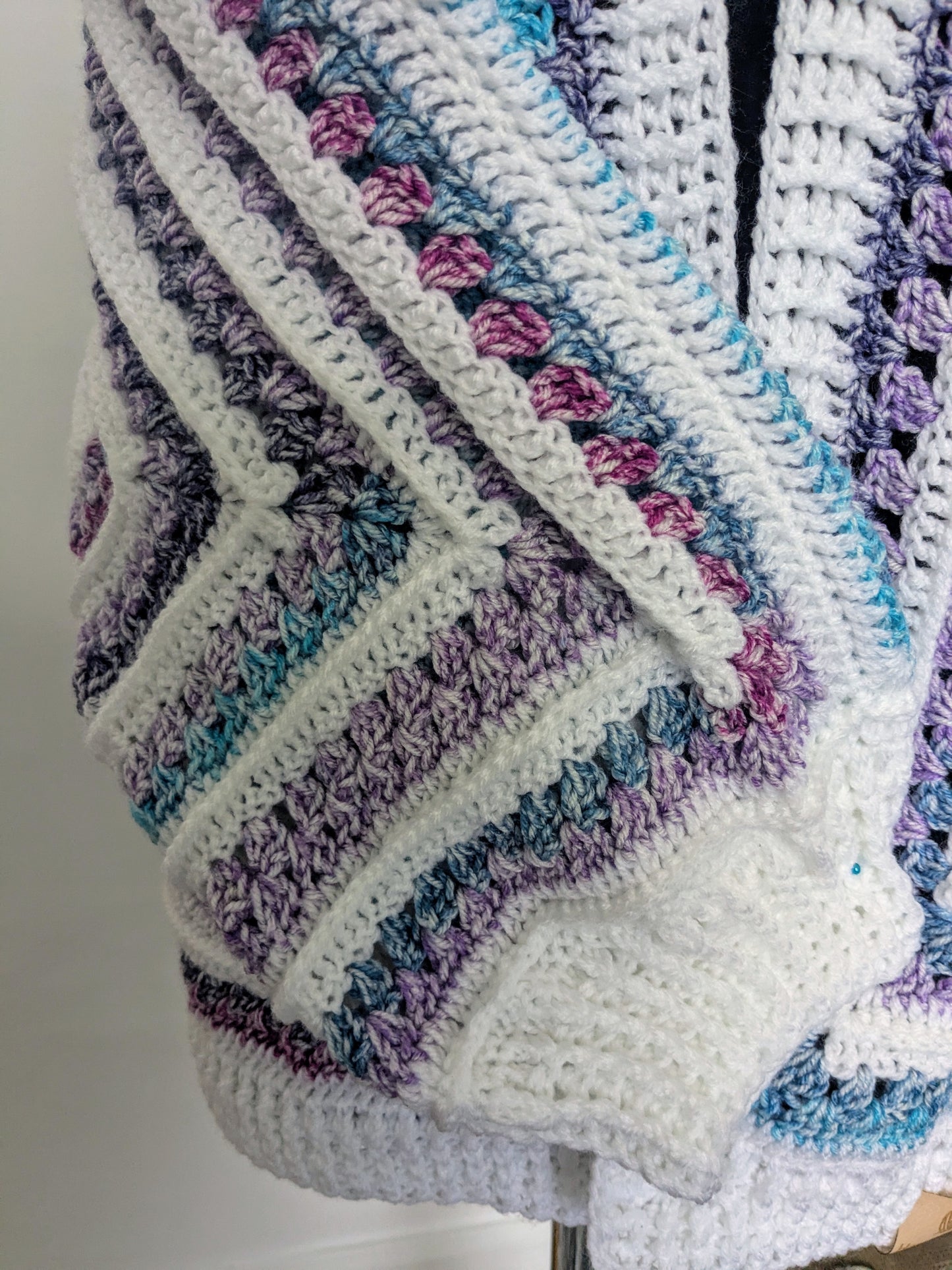 Crochet hexagon cardigan
