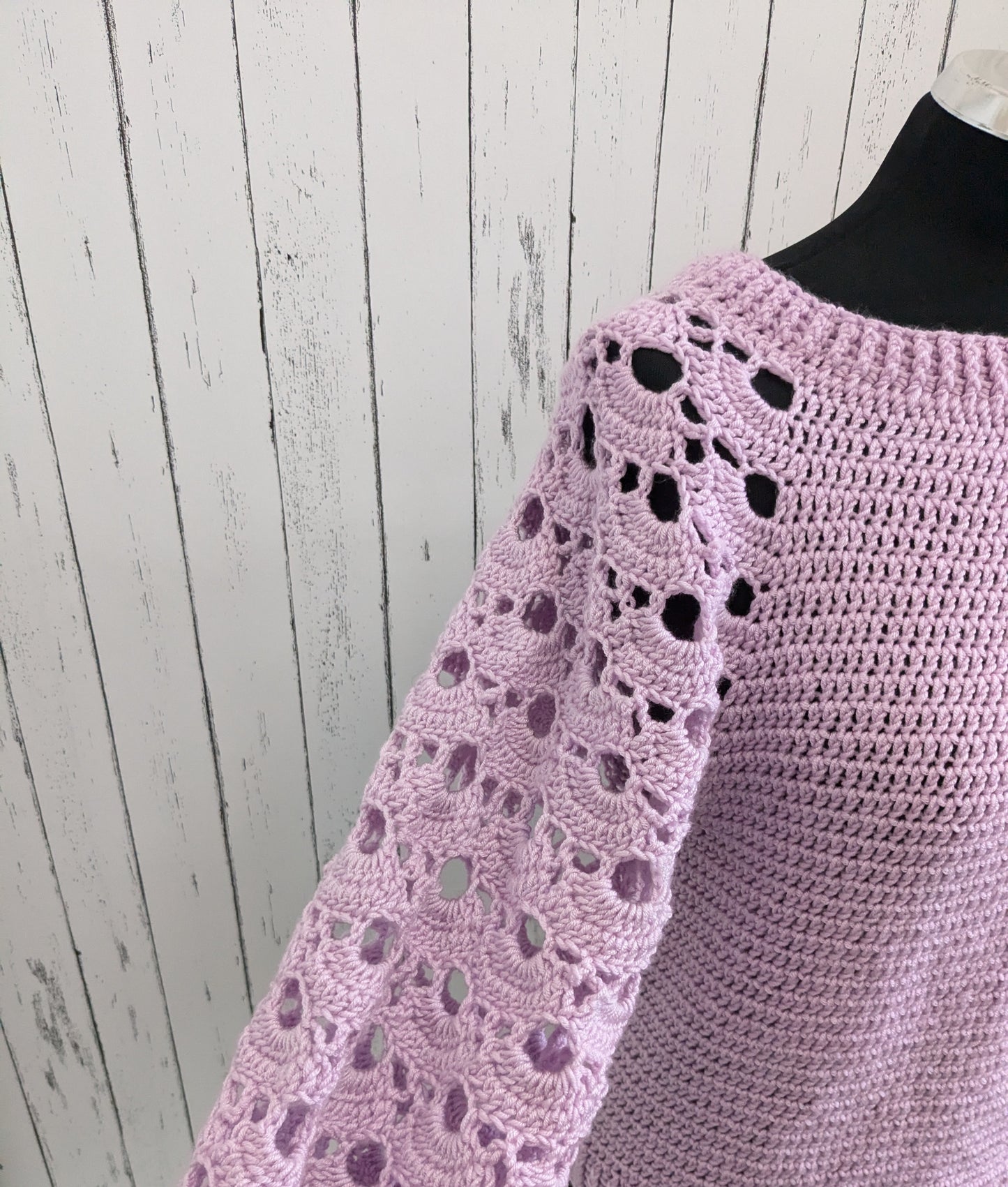 Crochet sweater,,Lilac fantasy,,