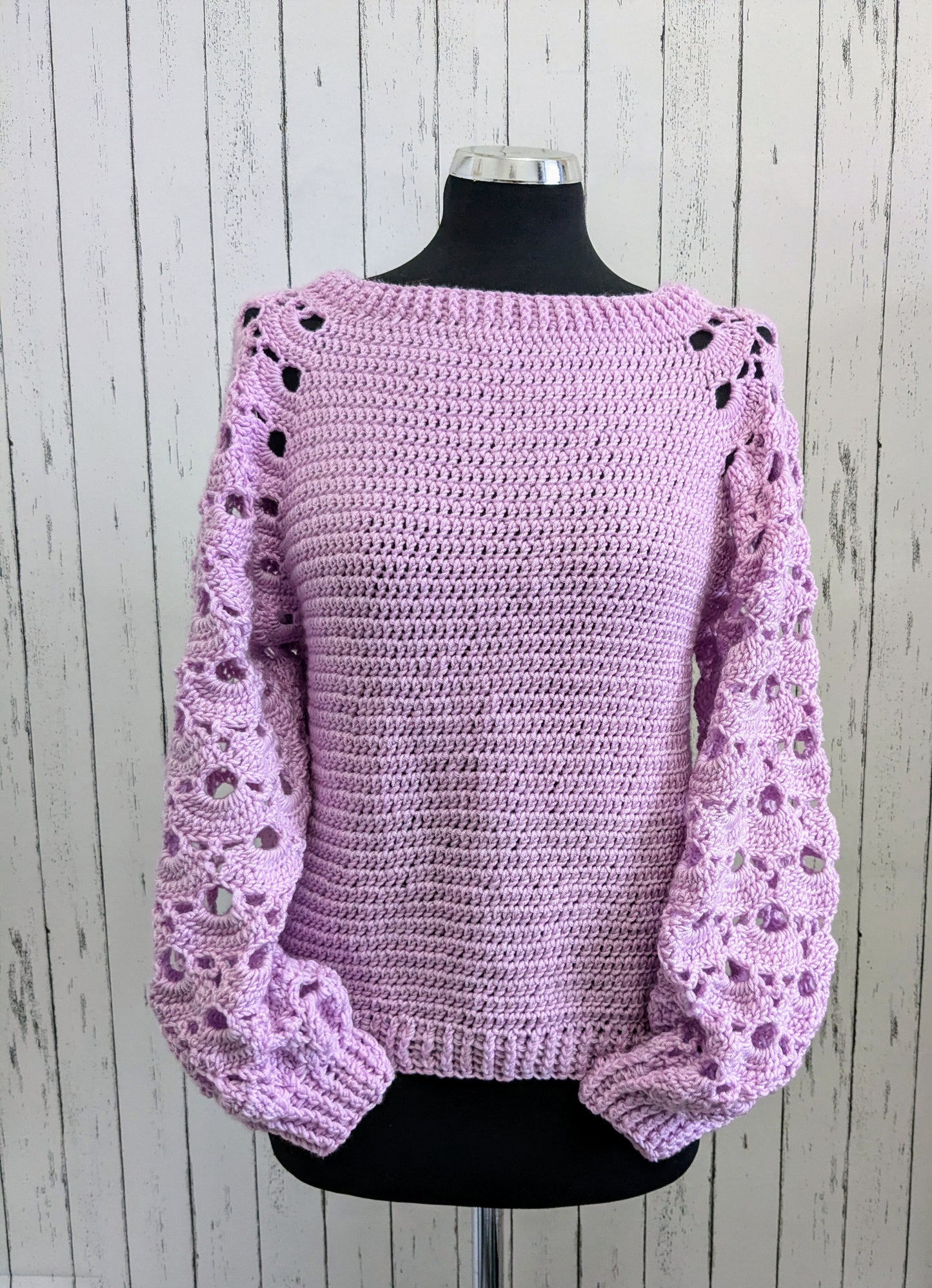 Crochet sweater,,Lilac fantasy,,