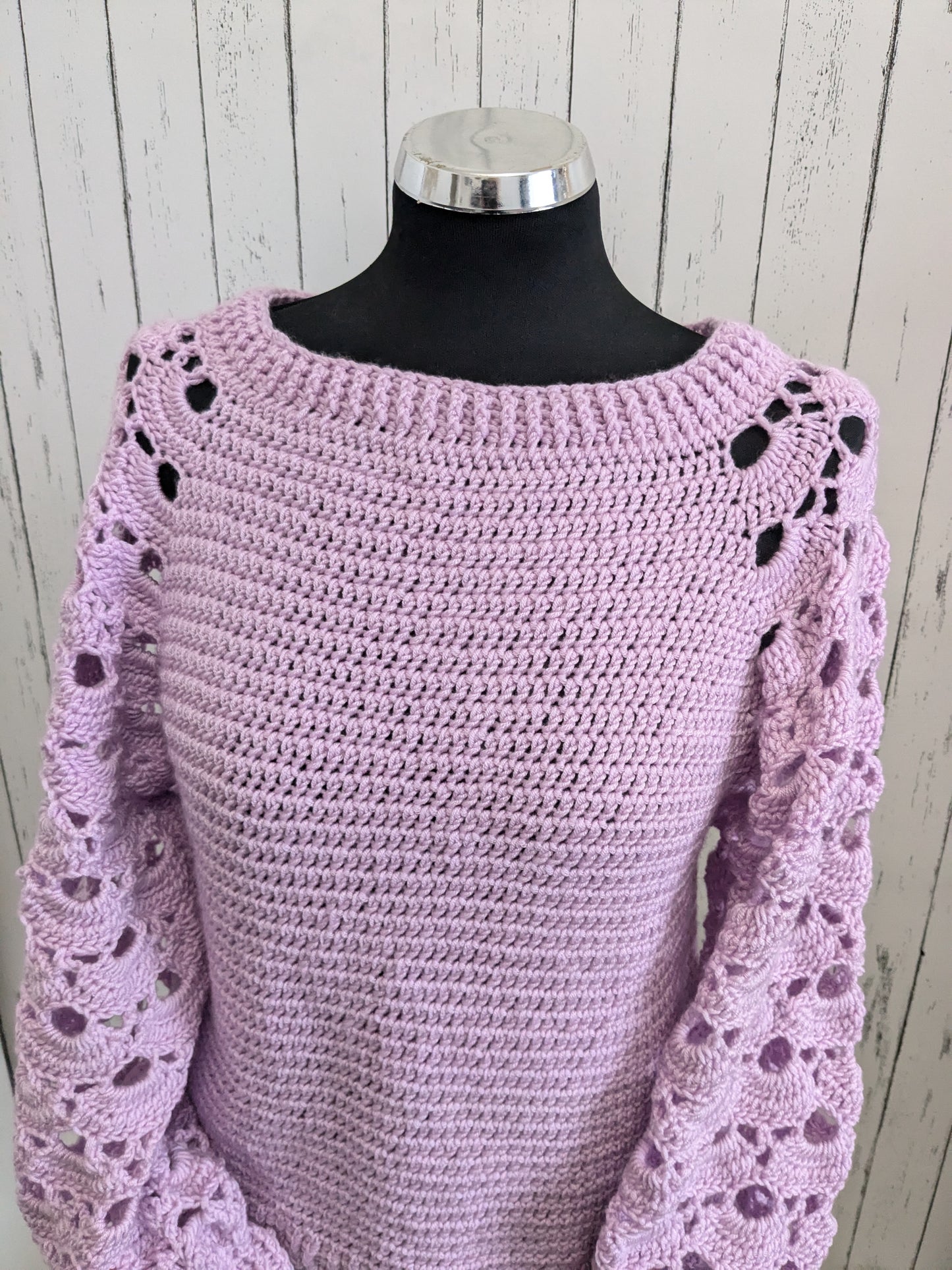Crochet sweater,,Lilac fantasy,,