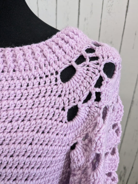 Crochet sweater,,Lilac fantasy,,