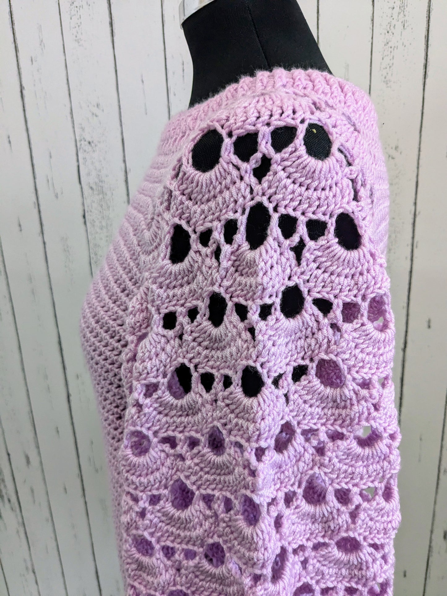Crochet sweater,,Lilac fantasy,,