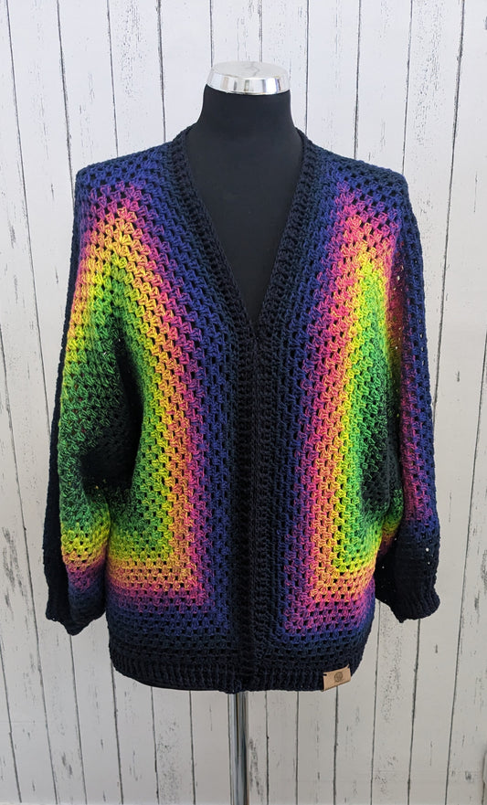 Crochet hexagon cardigan