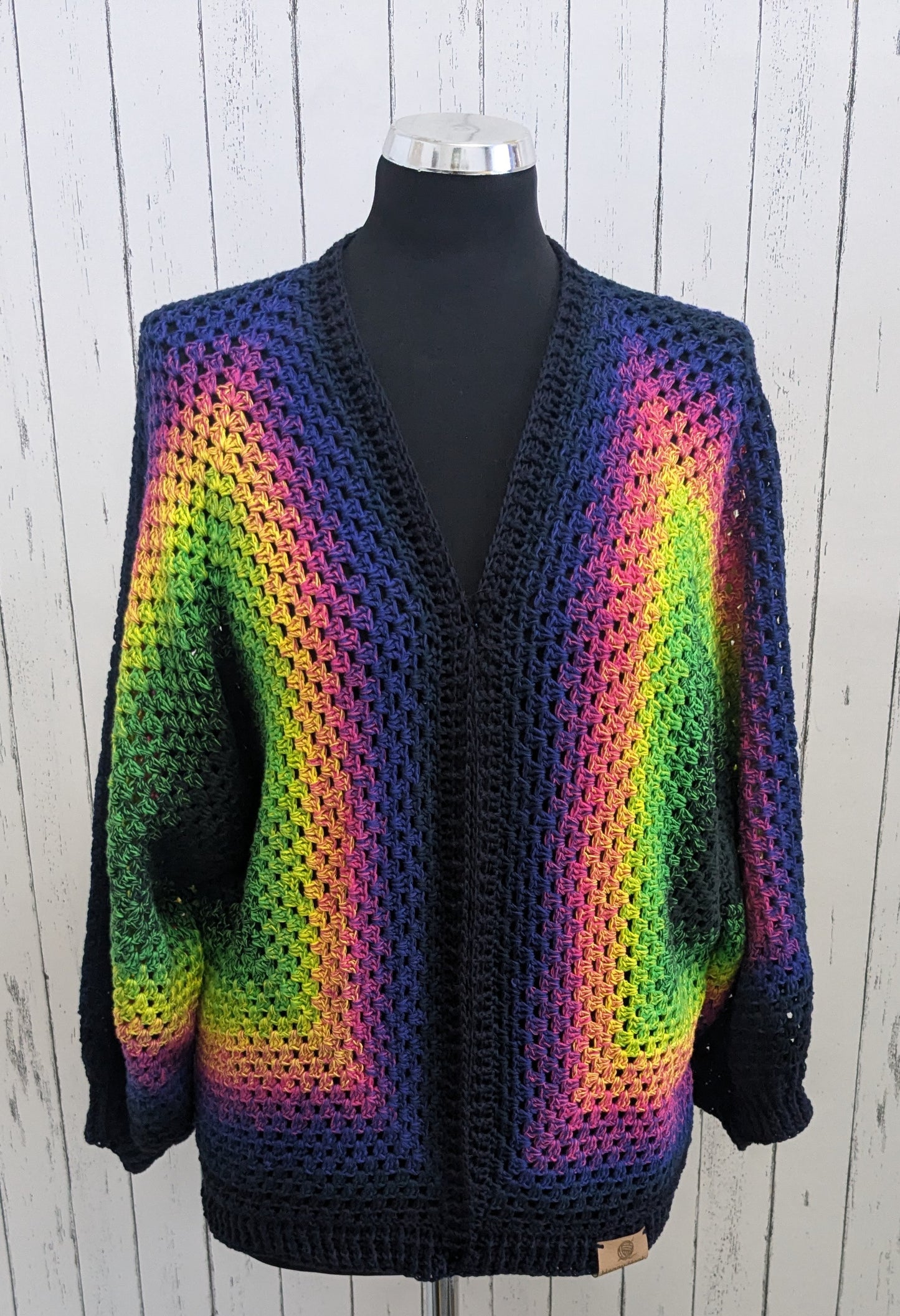 Crochet hexagon cardigan