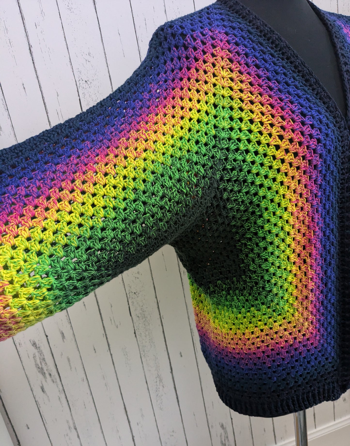 Crochet hexagon cardigan