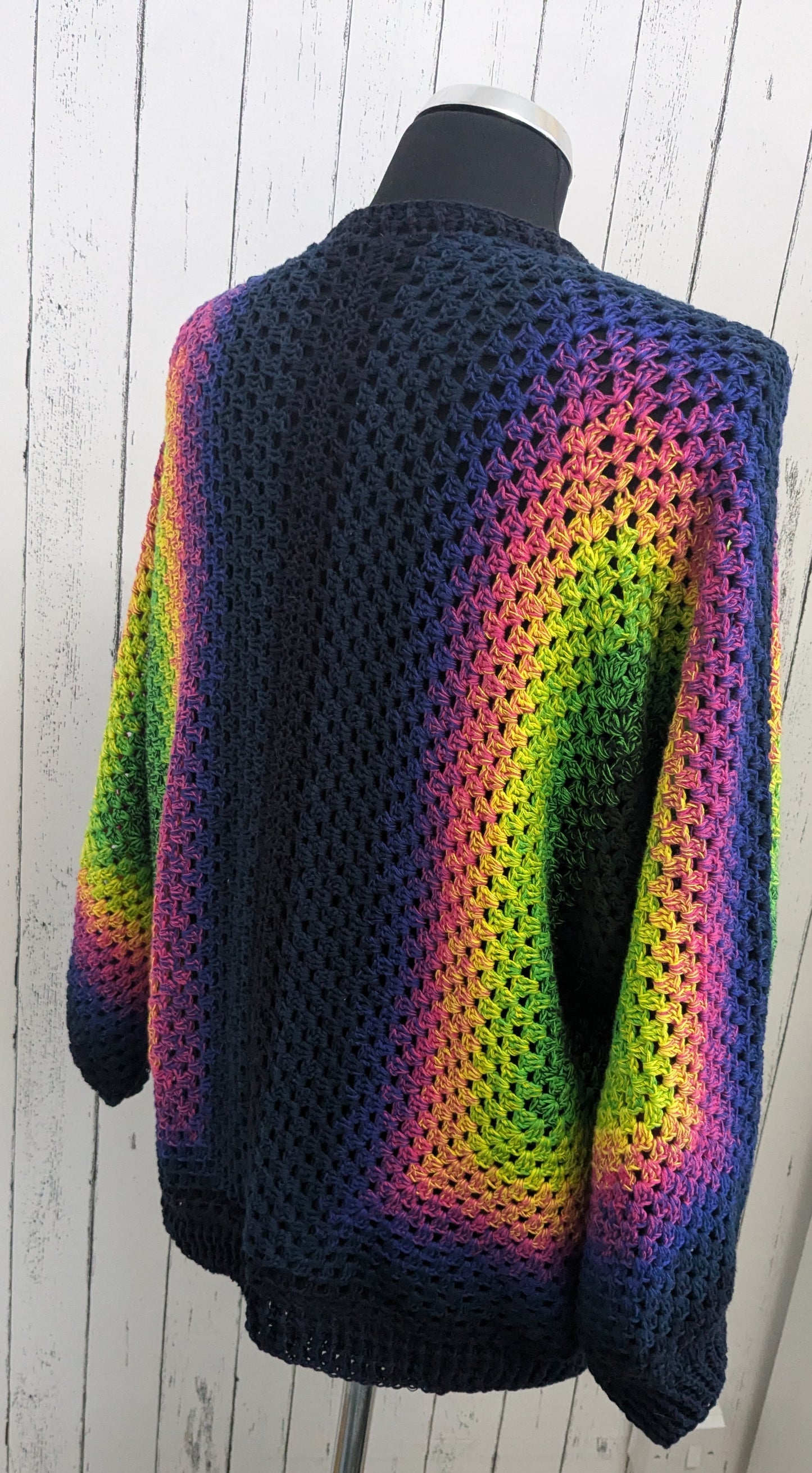 Crochet hexagon cardigan