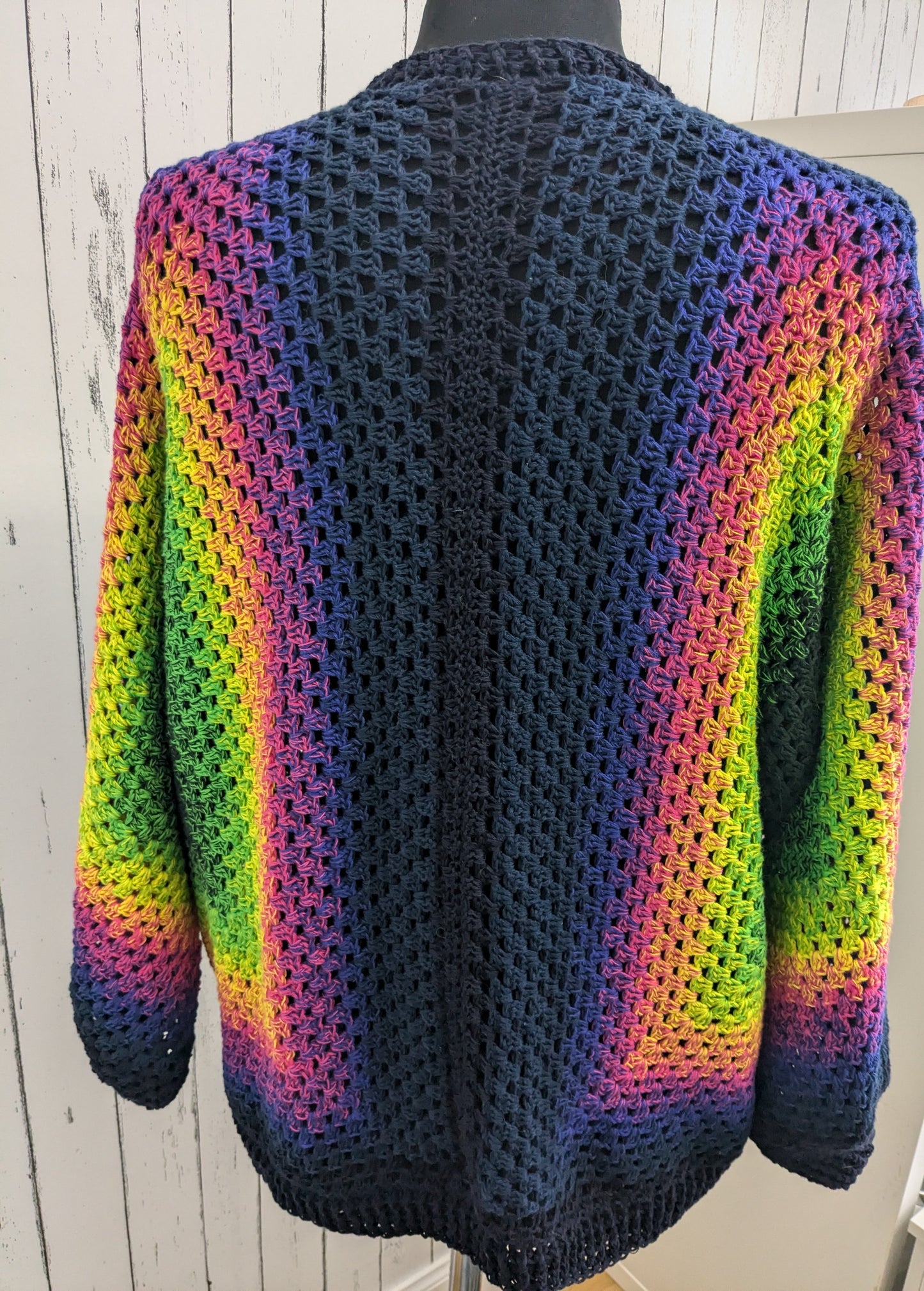 Crochet hexagon cardigan