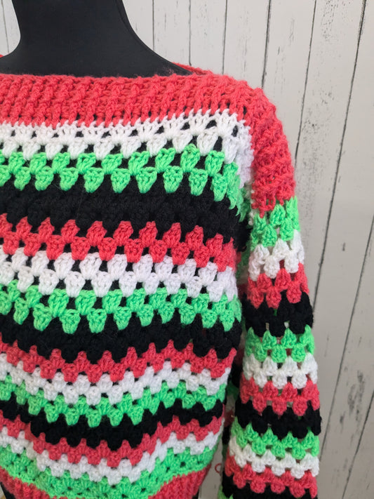 Crochet sweater,, Crazy,,