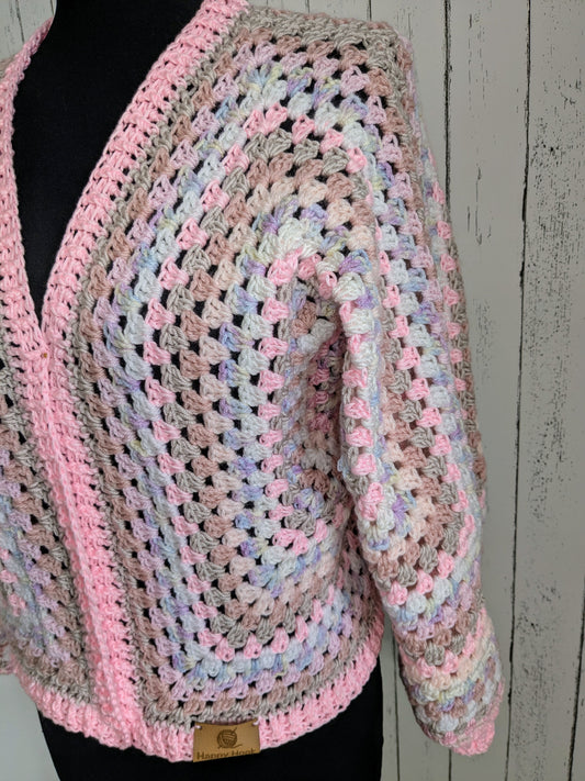 Crochet hexagon cardigan