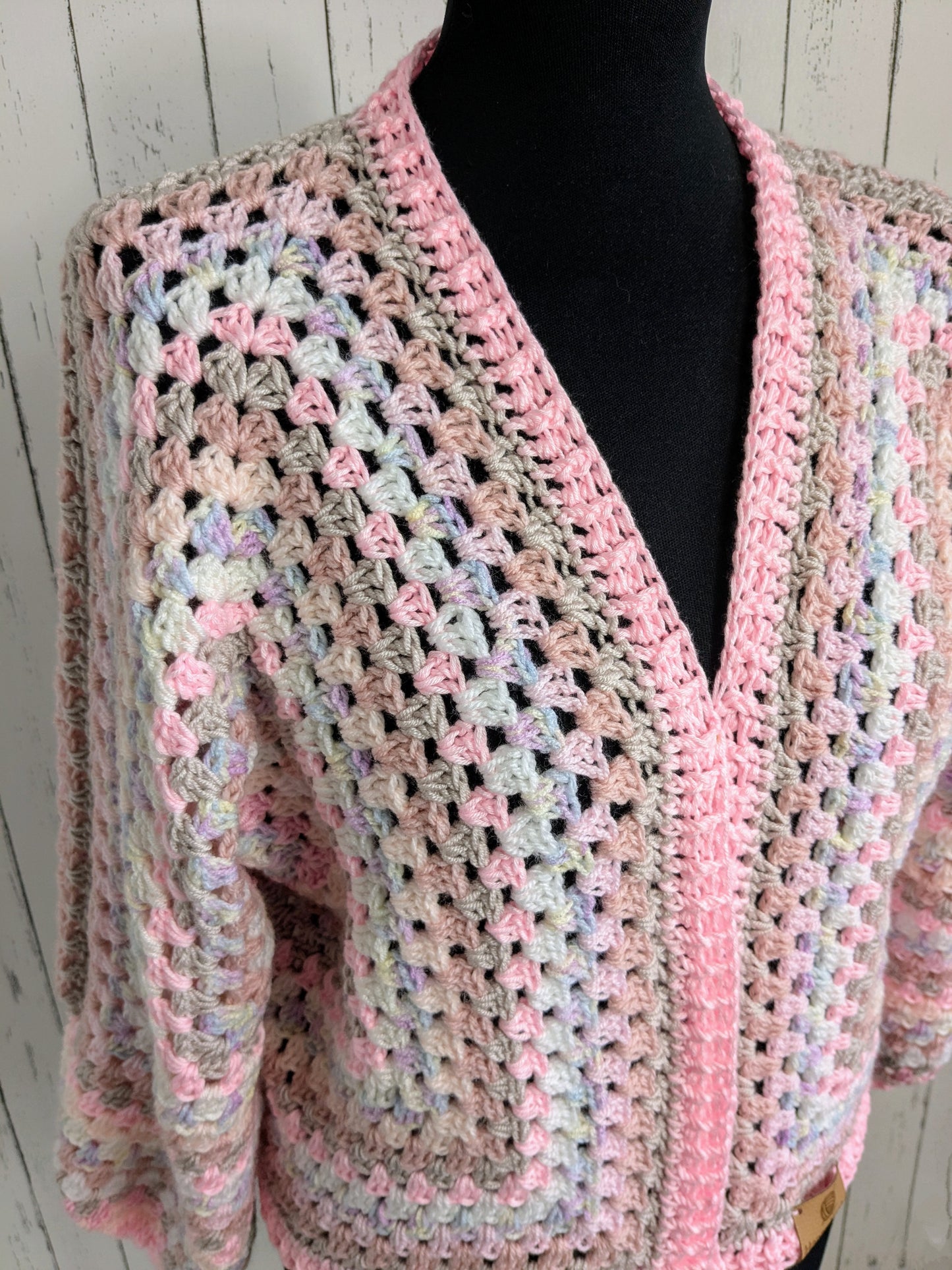 Crochet hexagon cardigan