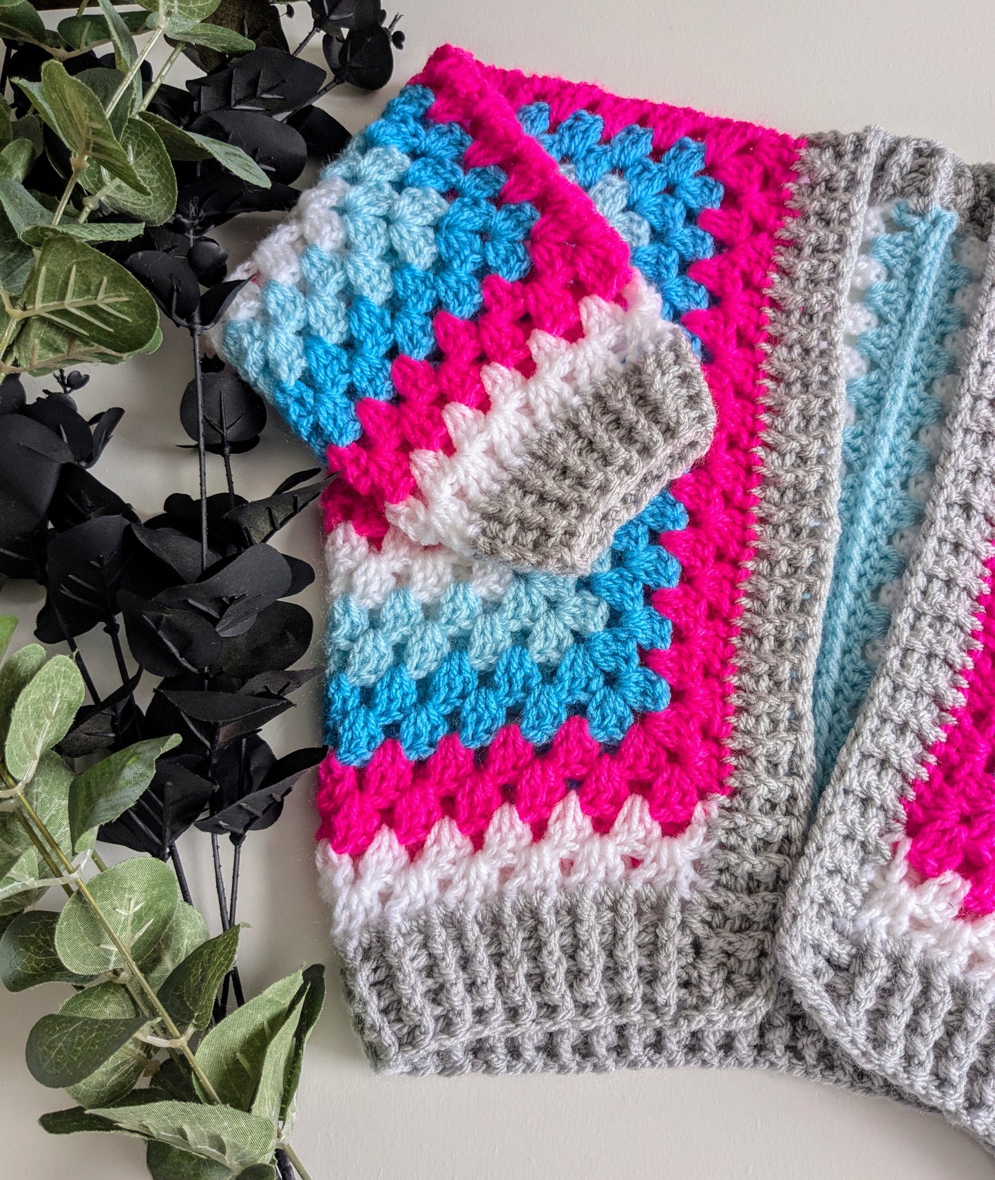Blue -pink-white toddler cardigan