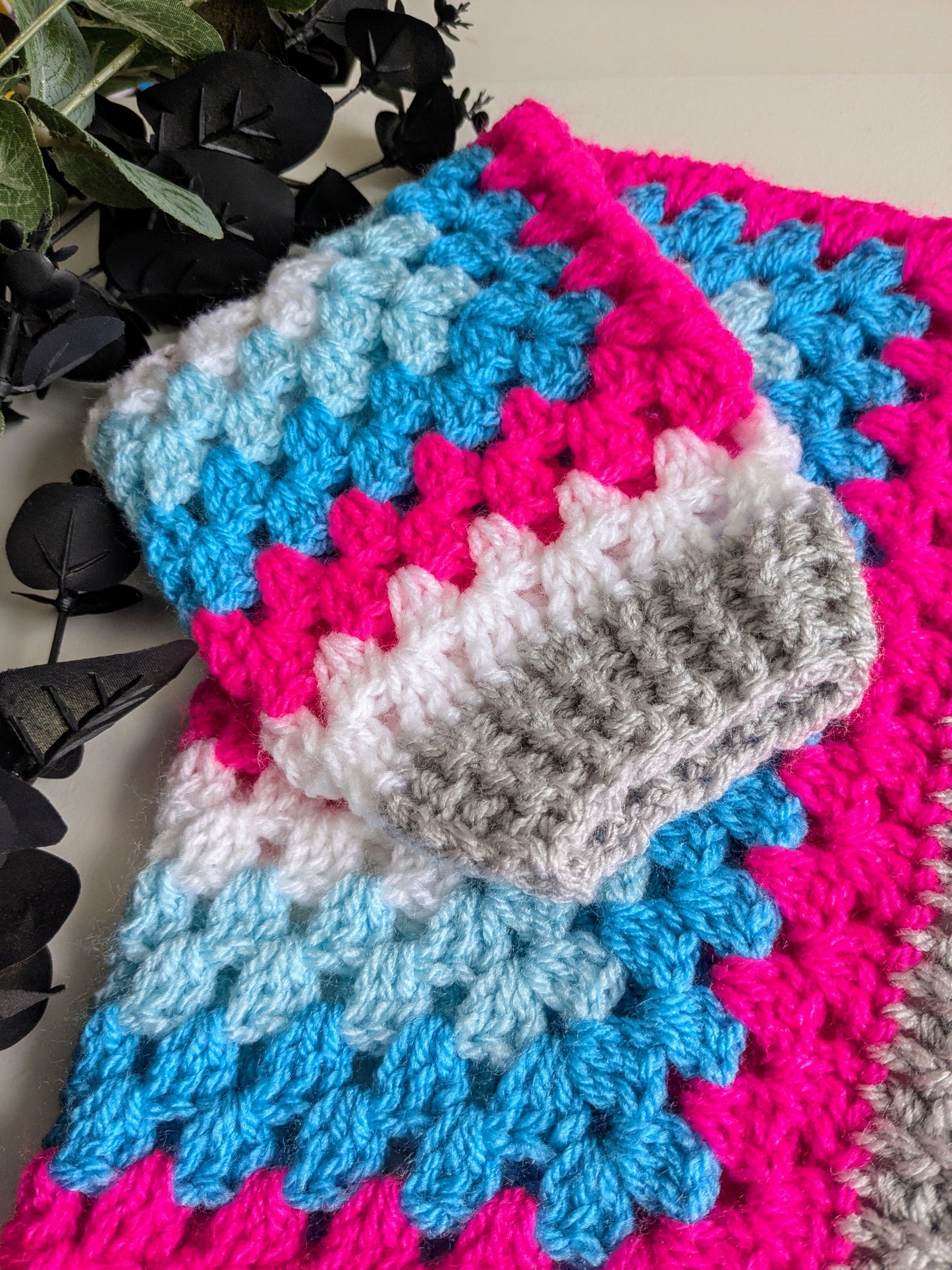 Blue -pink-white toddler cardigan
