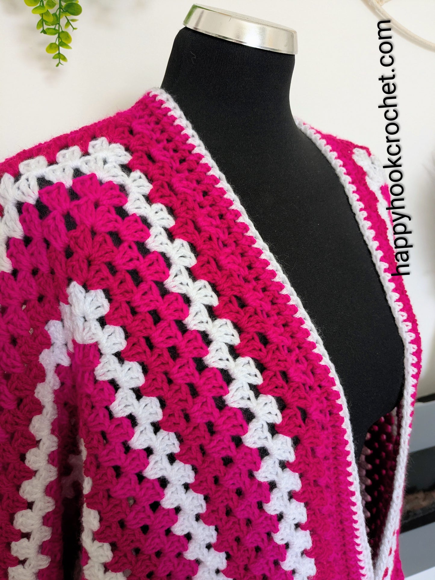 Pink ling crochet cardigan