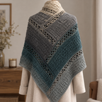 Triangular Scarf Crochet Pattern, Elegant Akaste Shawl Design