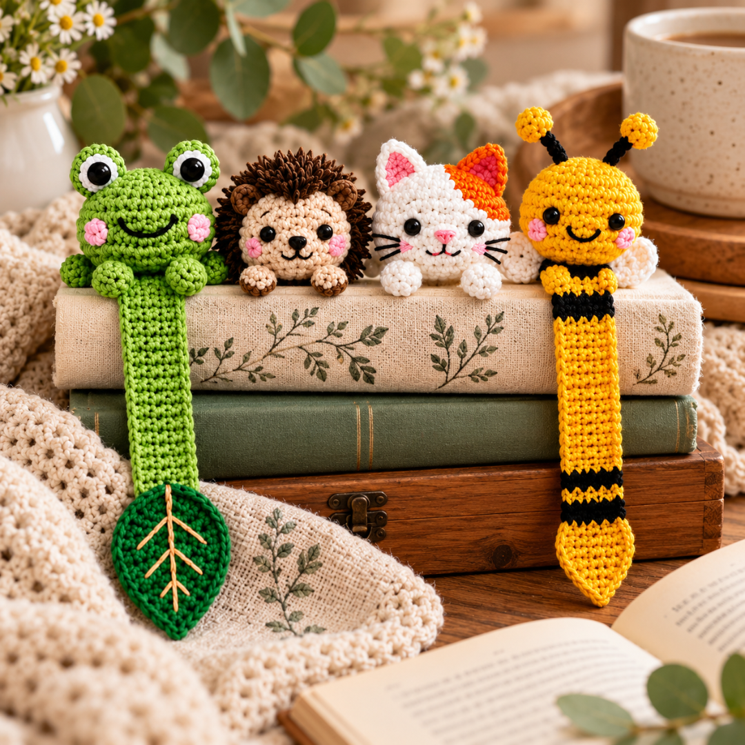 Crochet Animal Bookmark Pattern, Cute Amigurumi Bookmarks For Book Lovers