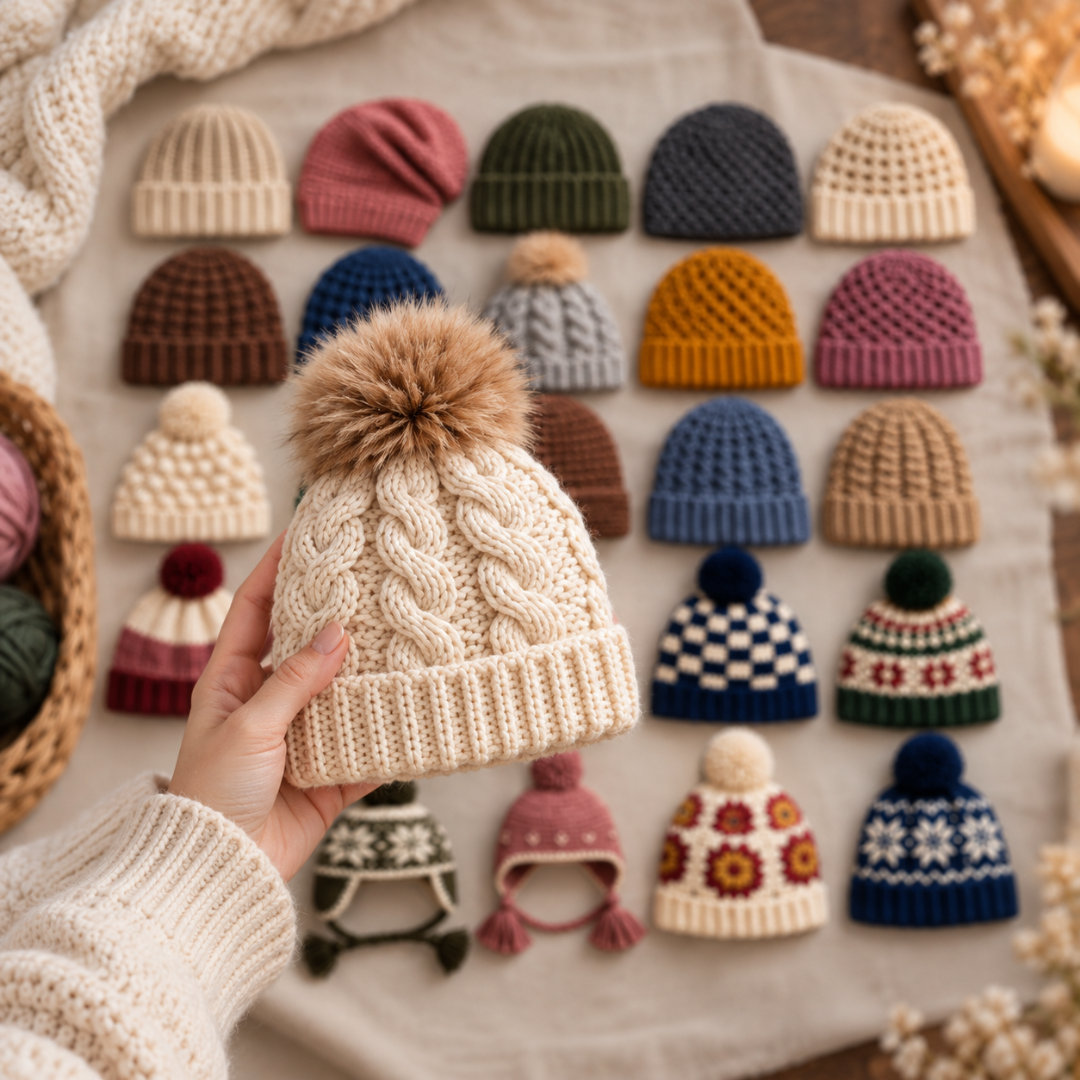 Crochet Winter Hat Patterns Bundle, 25 Beanie And Earflap Designs