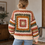 Granny Hexagon Cardigan Crochet Pattern, Beginner Made To Measure Sweater