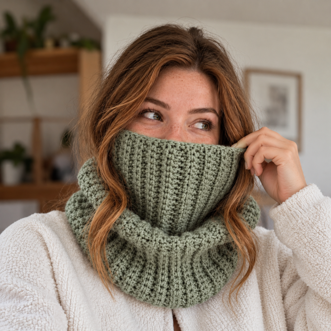 Crochet Balaclava Pattern, Hooded Neck Cowl For Adults And Kids
