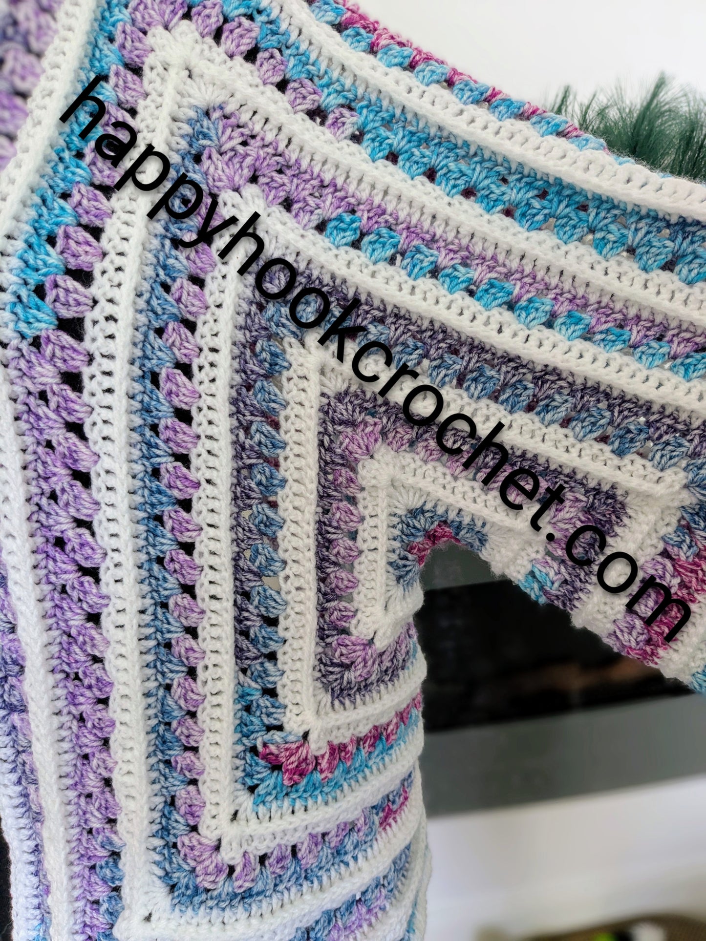 Crochet hexagon cardigan