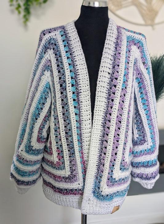 Crochet hexagon cardigan