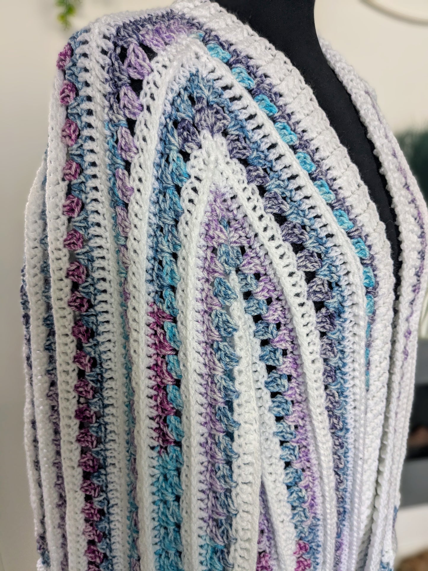 Crochet hexagon cardigan