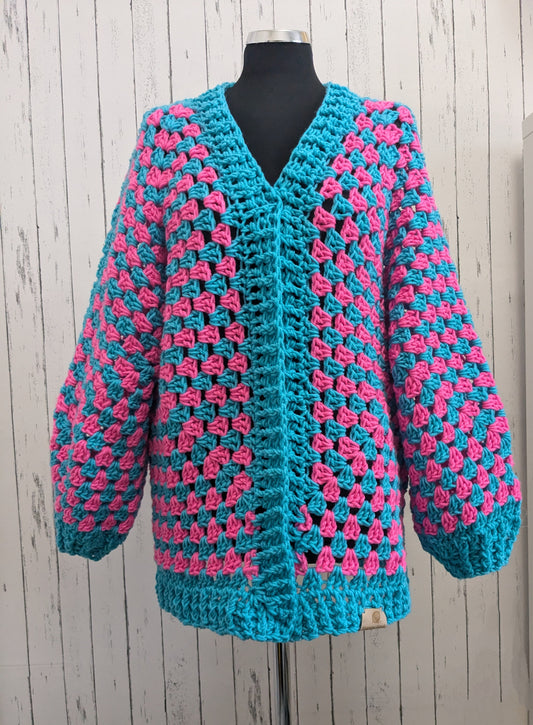 Pink& blue cardigan