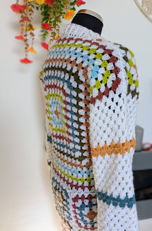 Crochet cardigan long sweater