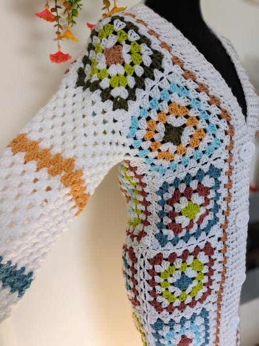 Crochet cardigan long sweater