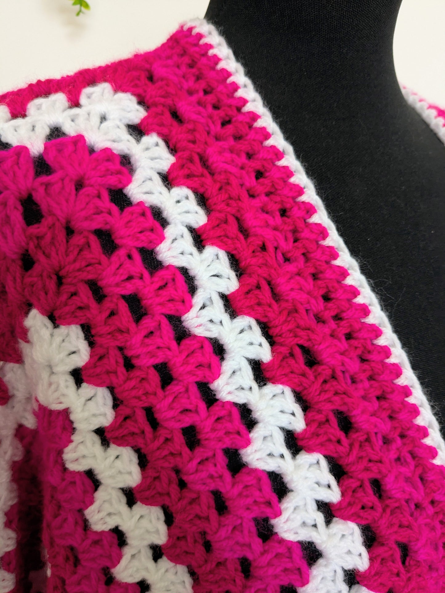 Pink  ling crochet cardigan